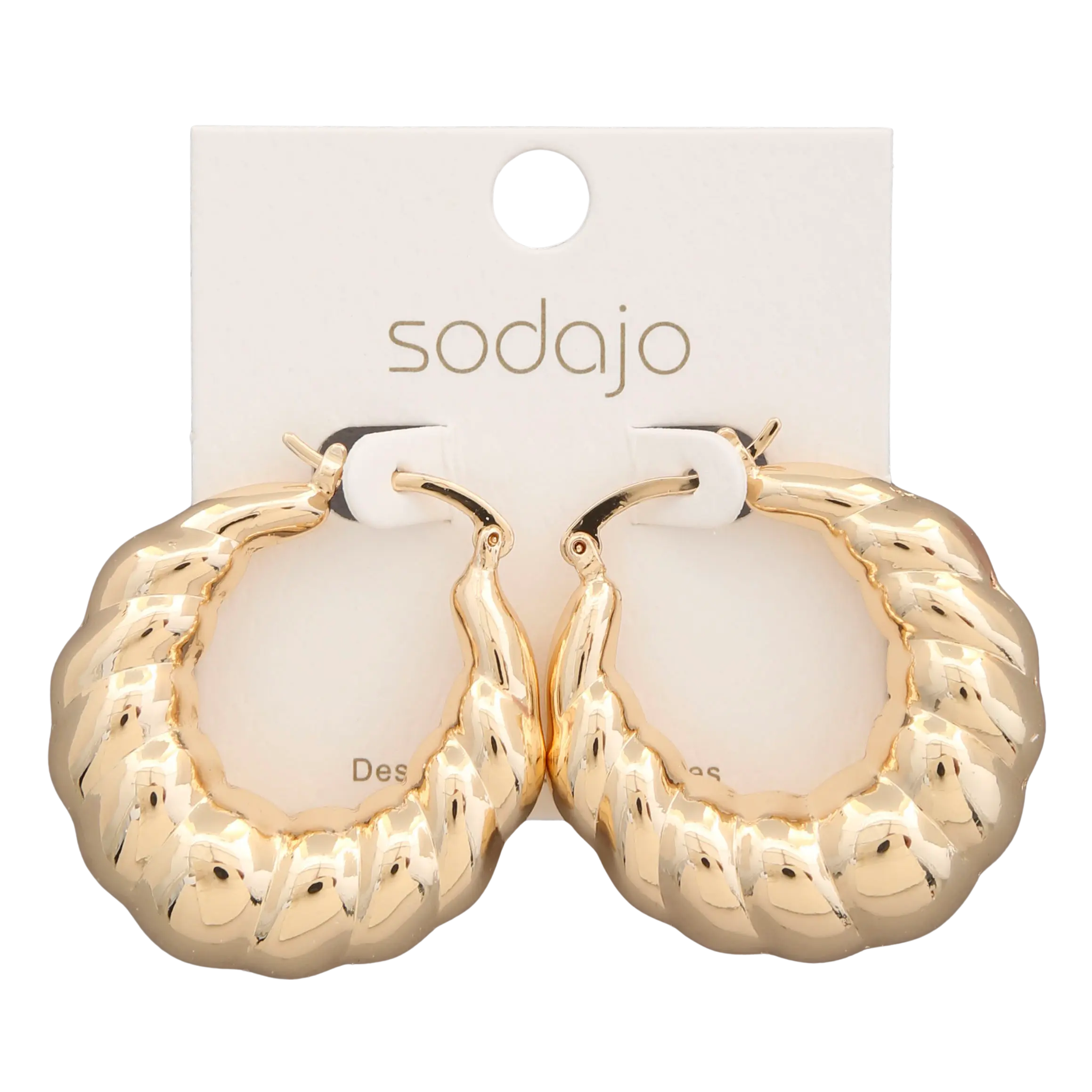 Joia Accessories Arabella Gold Woven Hoops – Elegant Gold-Tone Hoop Earrings    JOIA TRADING CO.
