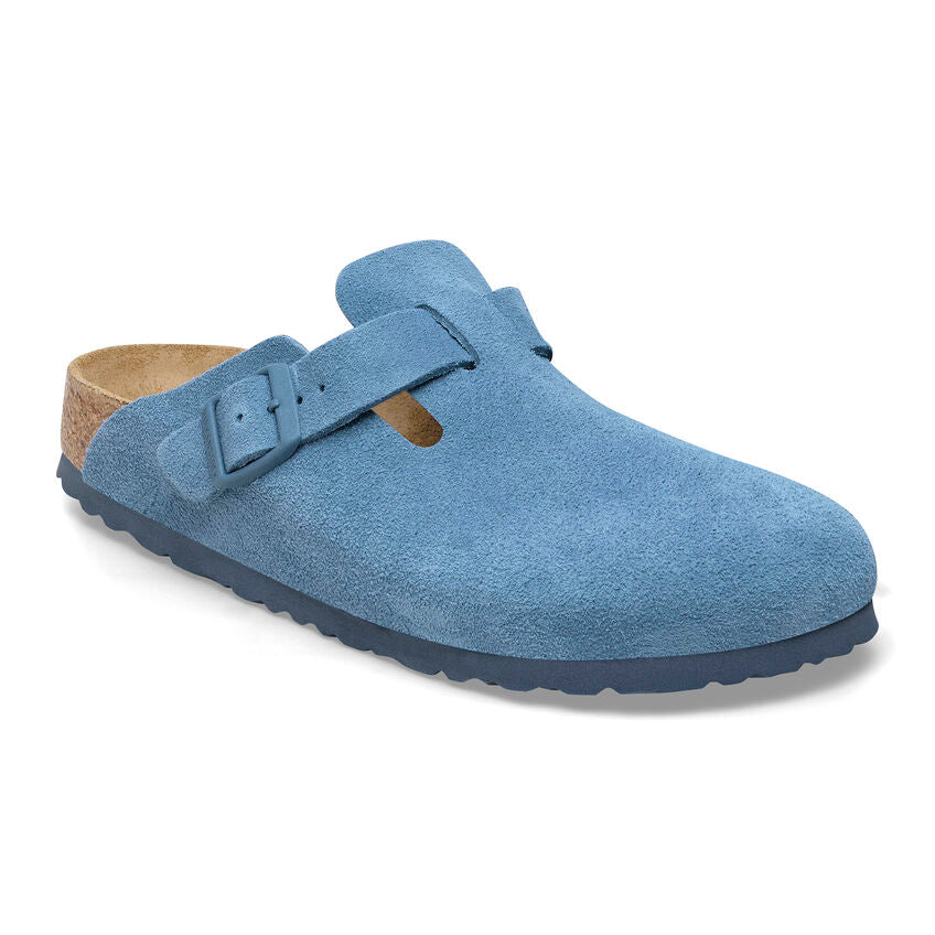 Birkenstock Boston Soft Footbed Suede – Iconic Comfort & Timeless Style  ELEMENTAL BLUE / R / 46  BIRKENSTOCK