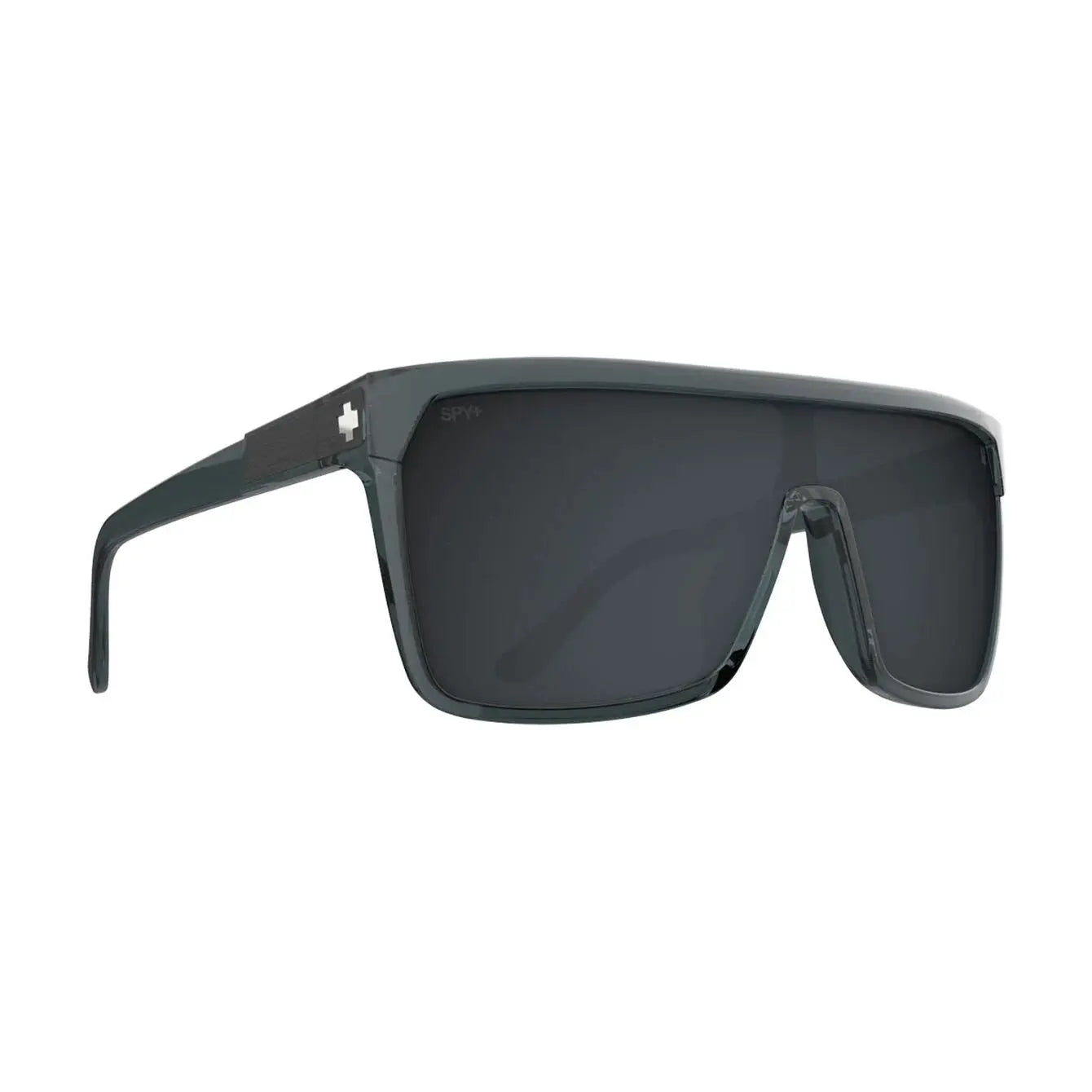 SPY+ Flynn Sunglasses – Oversized Mono-Lens with Happy Lens™ Tech  TRANSLUCENT GUNMETAL  SPY OPTIC USA