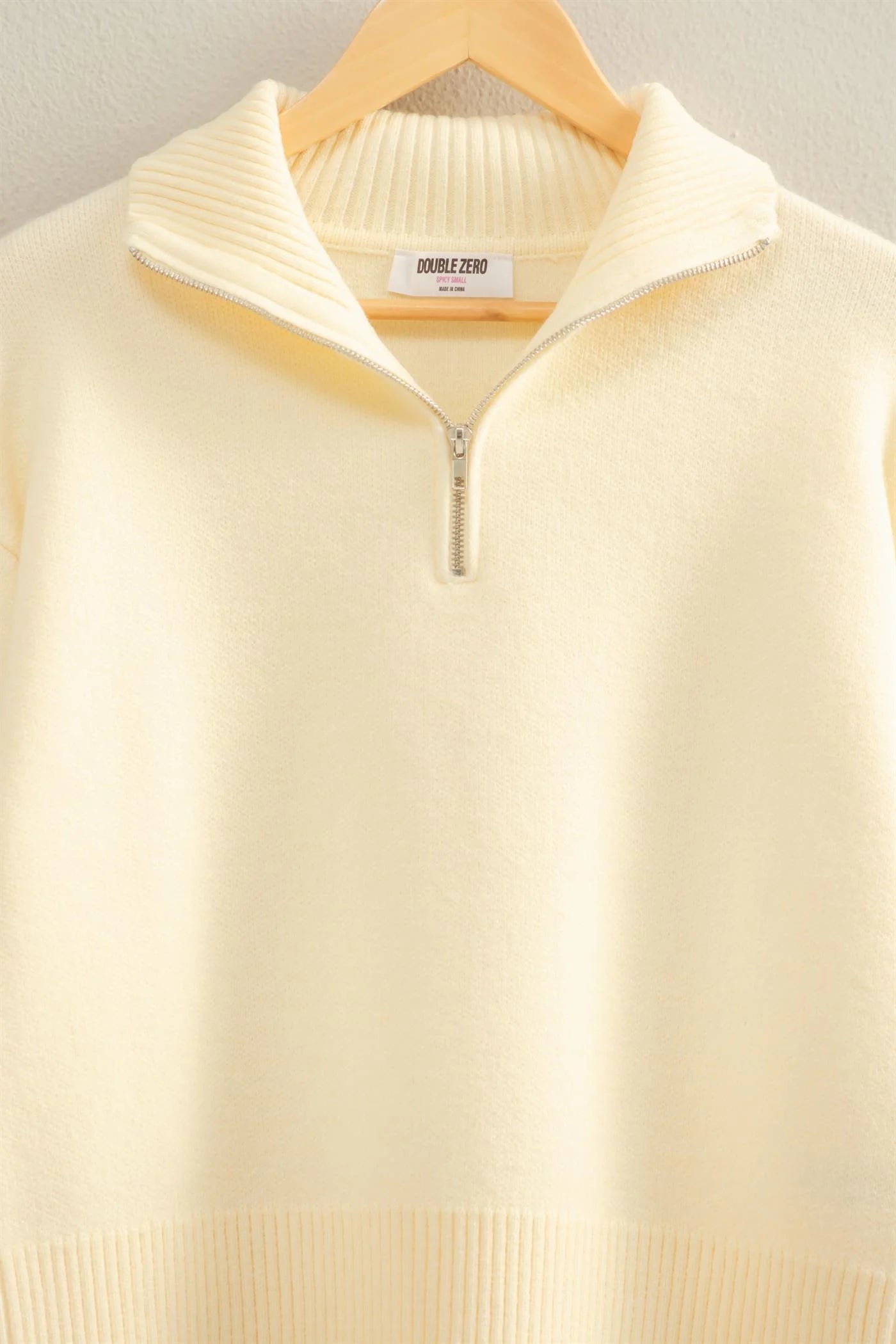 Hyfive Aspen Half Zip Sweater – Relaxed High-Neck Knit    HYFIVE INC