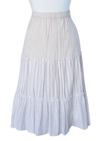 Keren Hart Seabreeze Tiered Skirt – Summer Flowy Cotton Skirt