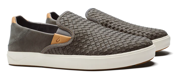 Men's OluKai Lae‘ahi Lauhala – Hand-Woven Leather Slip-On    OLUKAI