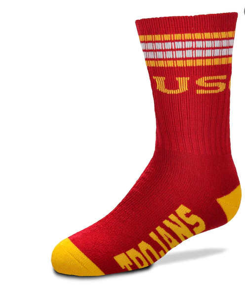 FBF Originals College Team 4 Stripe Deuce Socks – Classic Fan Style for Every Day