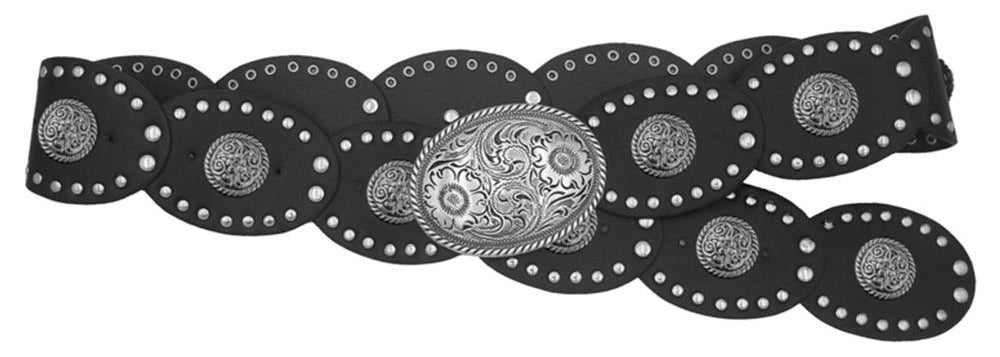 Joia Prairie Oval Flower Buckle Disc Belt – 60mm Western Style    JOIA TRADING CO.