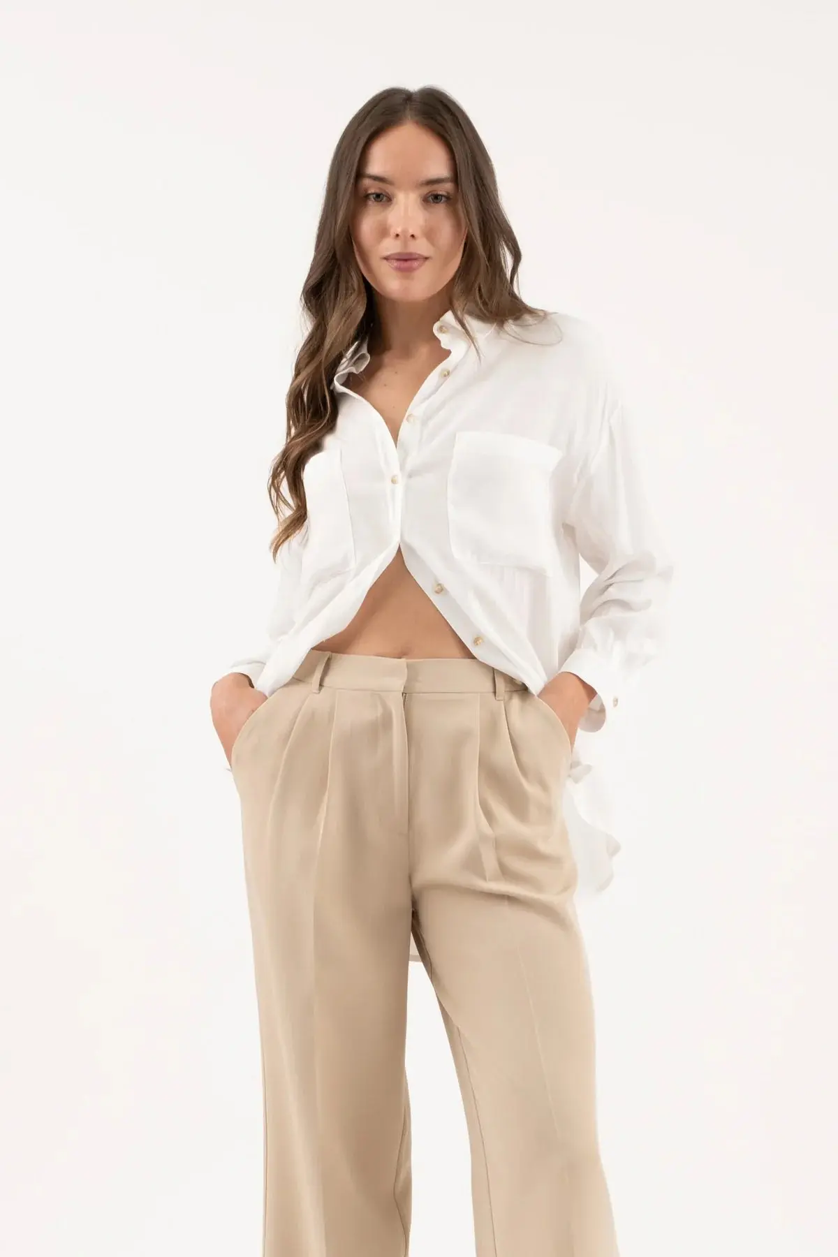Blu Pepper Basic Button Down – Timeless, Chic & Effortless Style    BLU PEPPER