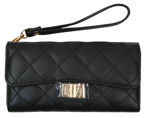 Joia Aristelle Quilted Wallet – Elegant Everyday Accessory  BLACK  JOIA TRADING CO.
