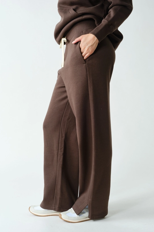 Mono B CloudWalk Wide Leg Fleece Pants – Relaxed Lounge Pants