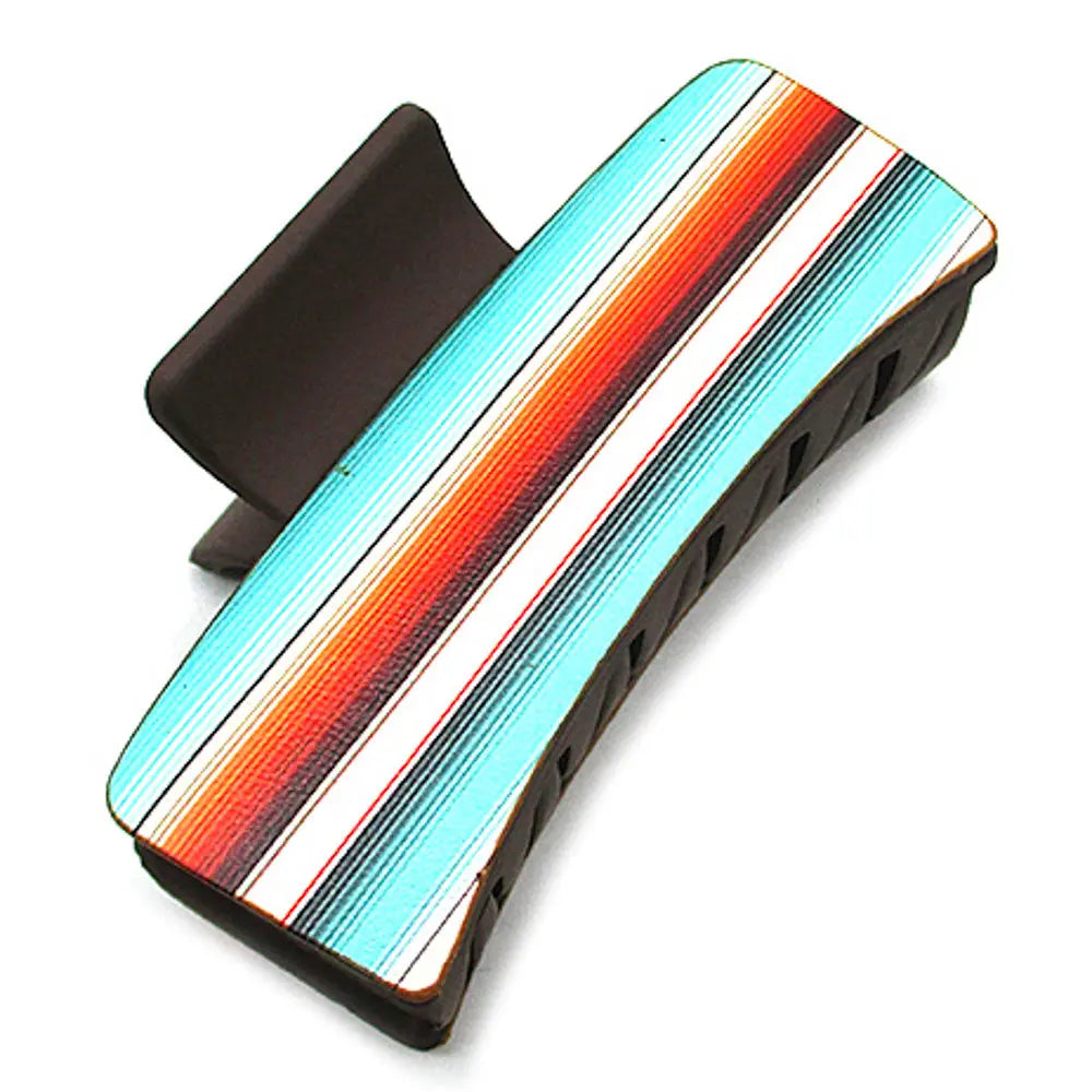 Joia Accessories Zarape Hair Claw Clip – Colorful Striped Design    JOIA TRADING CO.