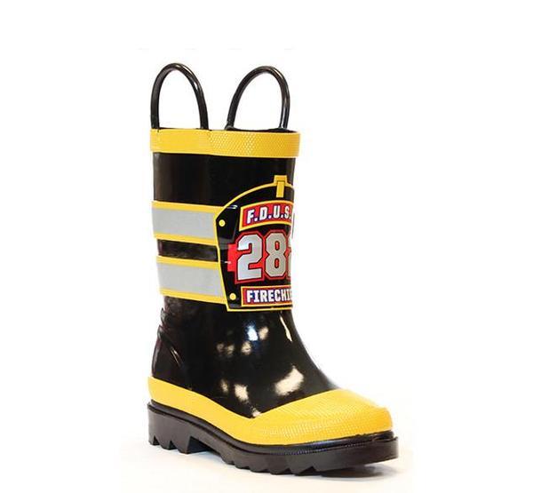 Kids’ Washington Shoe FD USA Fire Rain Boots – Waterproof Firefighter-Inspired Boots