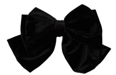 Fame Velvet Bow Hair Pin – Soft Ribbon Bow Clip    FAME ACCESSORIES