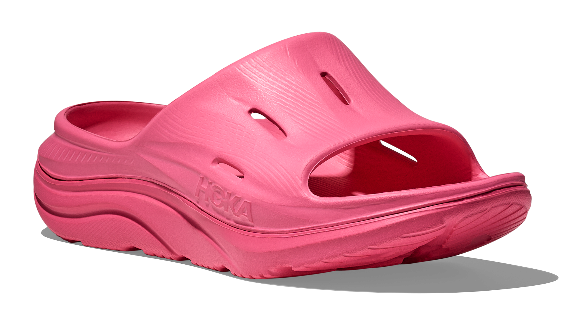 Unisex Hoka Ora Recovery Slide 3 – Ultimate Comfort & Recovery  NEON ROSE/NEON ROSE / M7/W9  HOKA