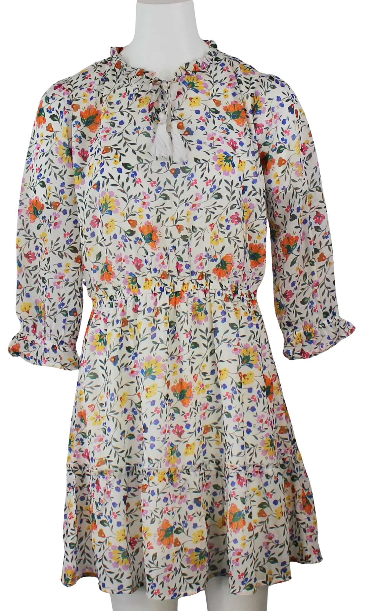 Keren Hart Wildflower Dress – Floral Print Tiered Midi with Ruffle Detail  MULTI-XL  KEREN HART