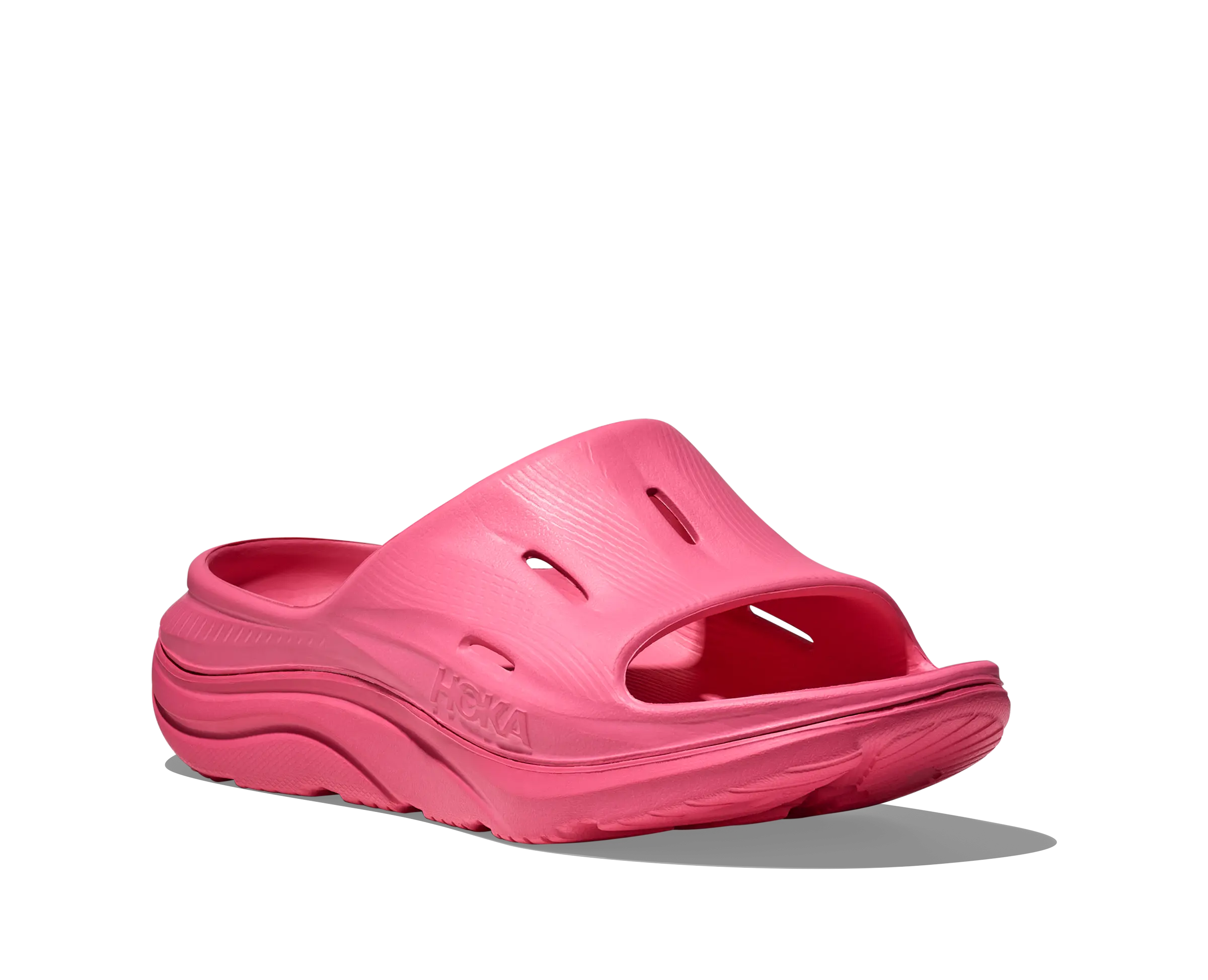 Unisex Hoka Ora Recovery Slide 3 – Ultimate Comfort & Recovery  NEON ROSE/NEON ROSE / M7/W9  HOKA
