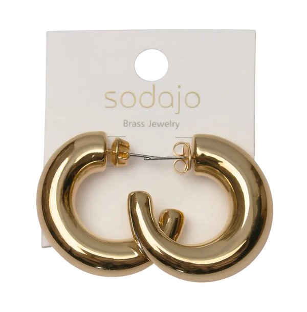 Joia Accessories Elizabeth Thick Hoops – Bold Simplicity with Luxe Shine