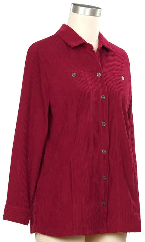 L. Hamrick Lucille Corduroy Jacket – Timeless Button-Front Layer    L HAMRICK