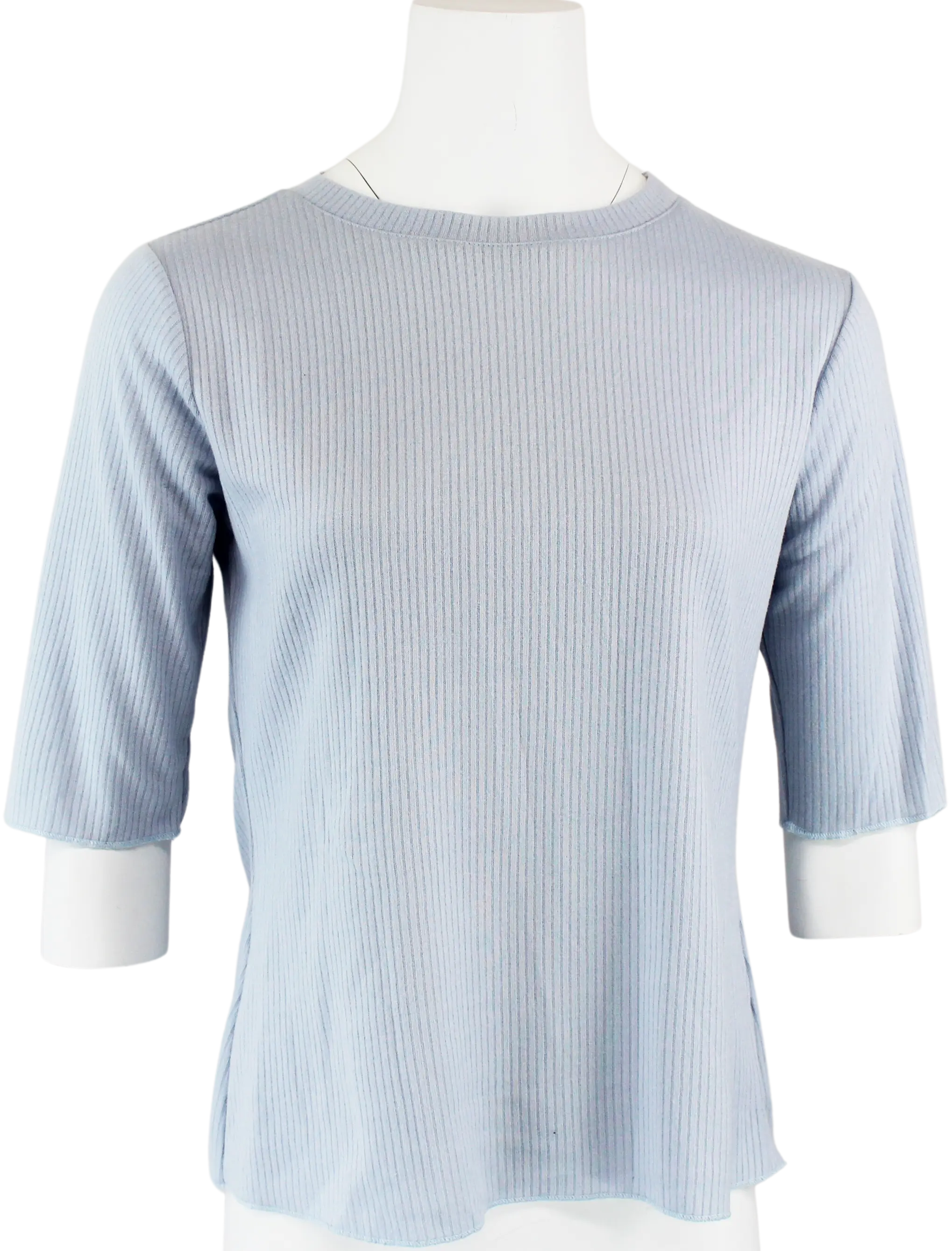 Keren Hart Katy Knit Top – Ribbed, Fitted Everyday Essential  PALE-BLUE-XL  KEREN HART