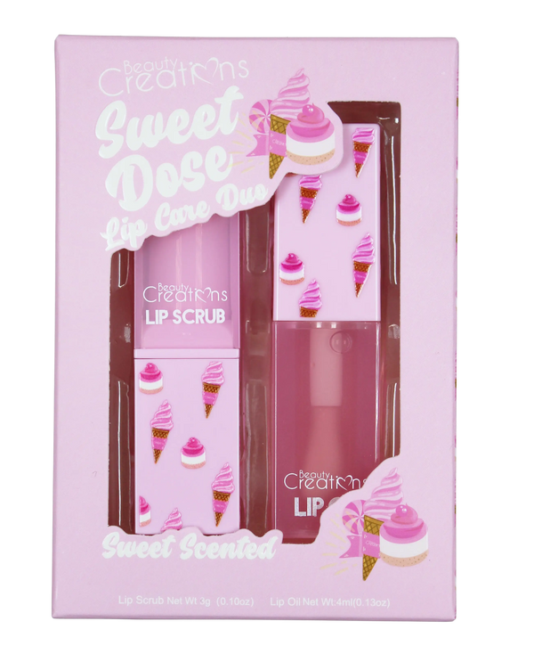 Joia Accessories Beauty Creations Lip Care Duo – Hydrating Lip Oil & Exfoliating Scrub  SWEET / EA  JOIA TRADING CO.
