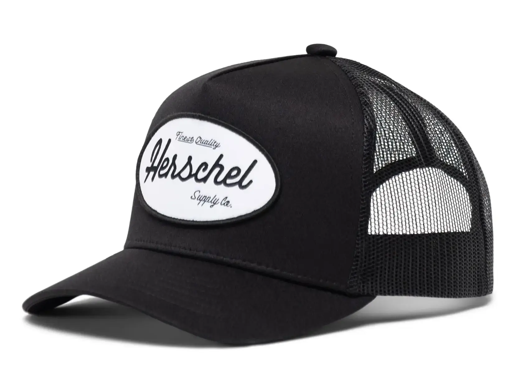 WHALER TALL MESH GAS STATION CAP  BLACK  HERSCHEL SUPPLY