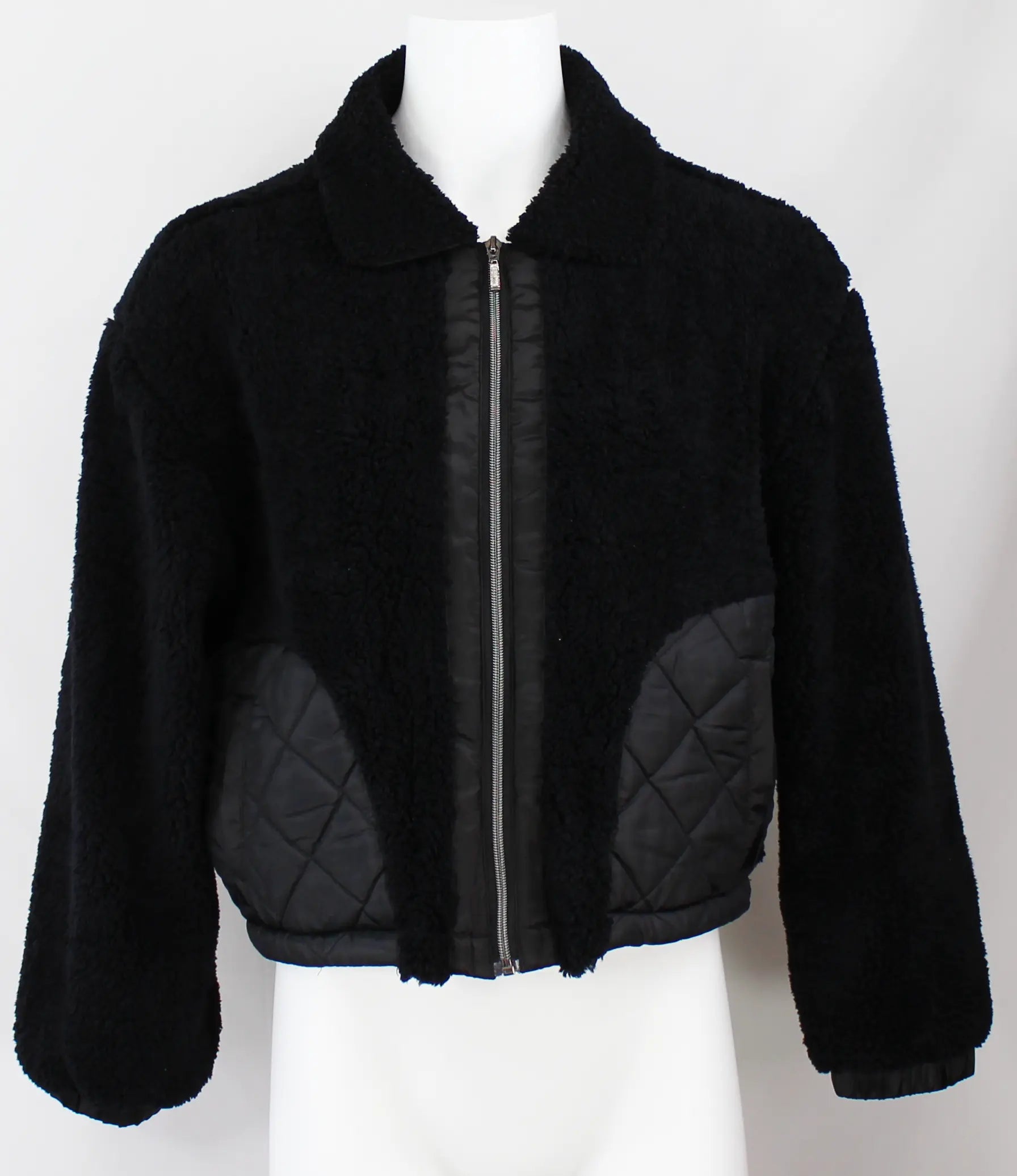 Keren Hart Snow Barbie Jacket – Sherpa Fleece & Quilted Contrast Style  BLACK-XL  KEREN HART