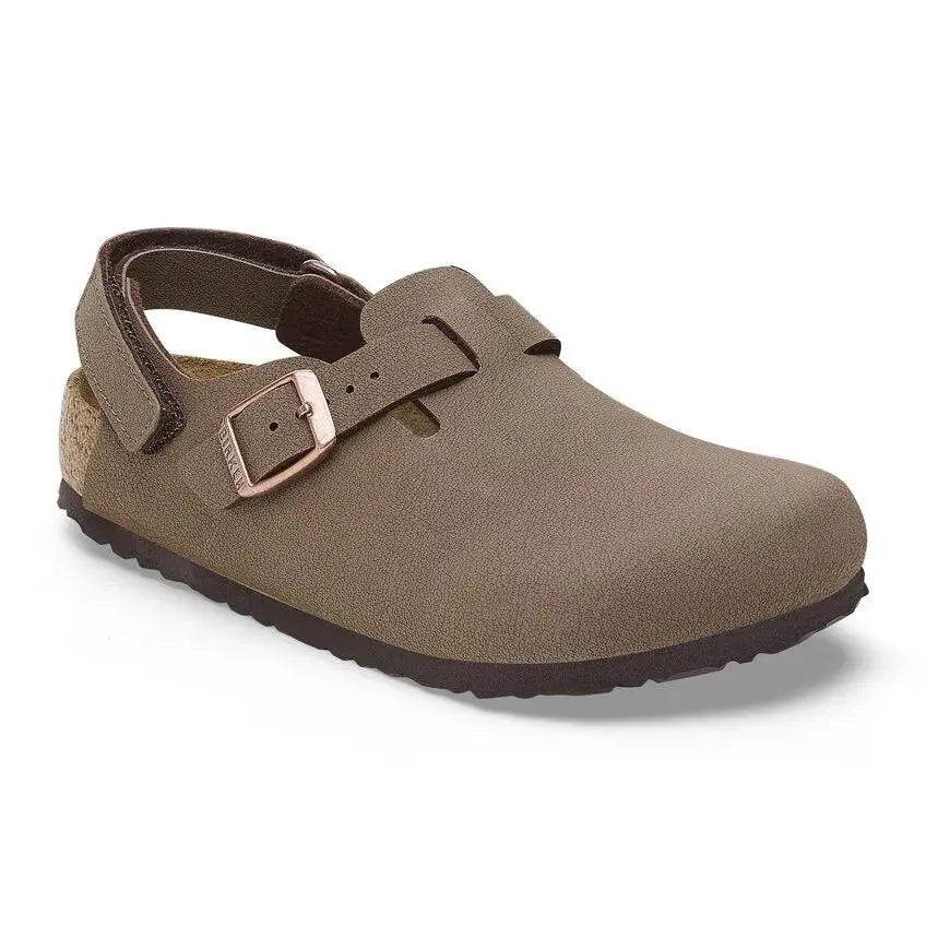 Kid’s Birkenstock Tokio – Adjustable Backstrap Clog with Cork Footbed  MOCHA / N / 31  BIRKENSTOCK