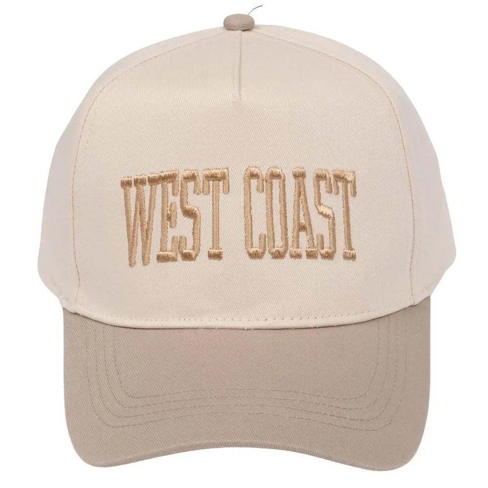 Joia Accessories West Coast EMB 2Tone Baseball Cap – Casual Everyday Style  BEIGE  JOIA TRADING CO.