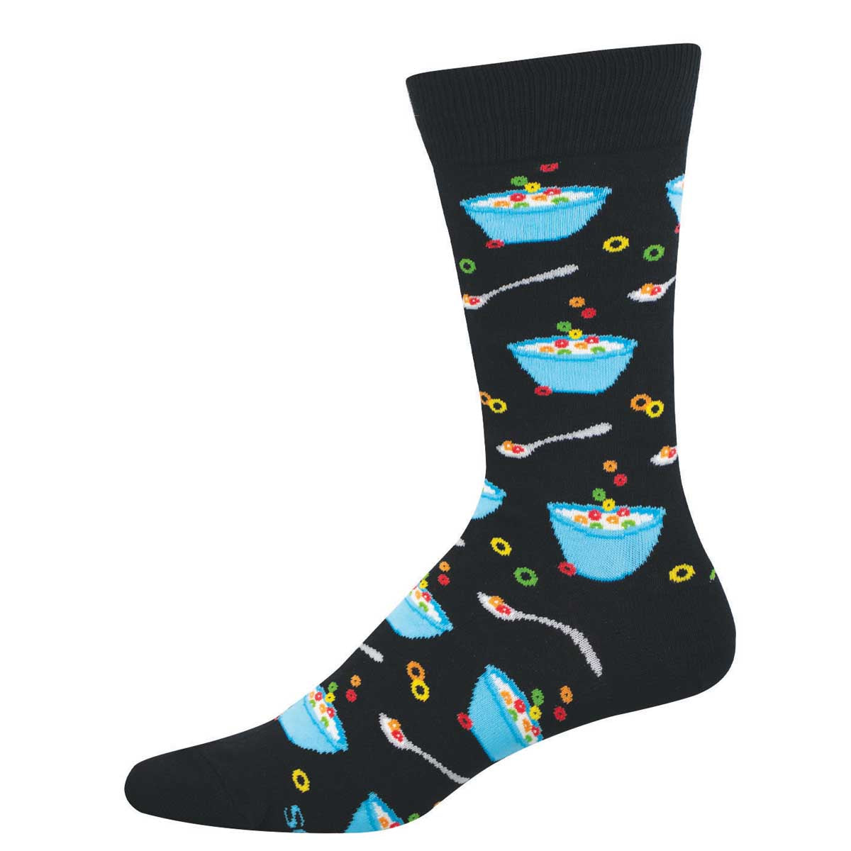Men's SockSmith Fruity Cereal Socks – Fun & Colorful Breakfast Design    SOCK SMITH