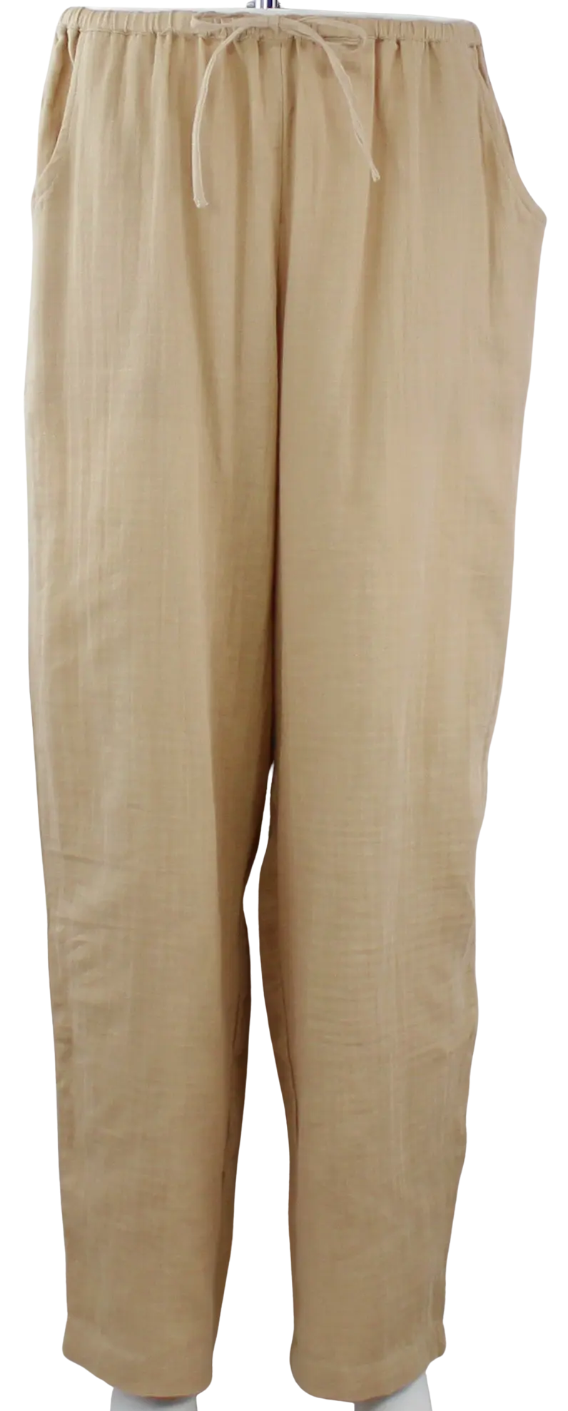 Keren Hart Summer Party Pants – 100% Cotton Wide-Leg Comfort  KHAKI / XL  KEREN HART