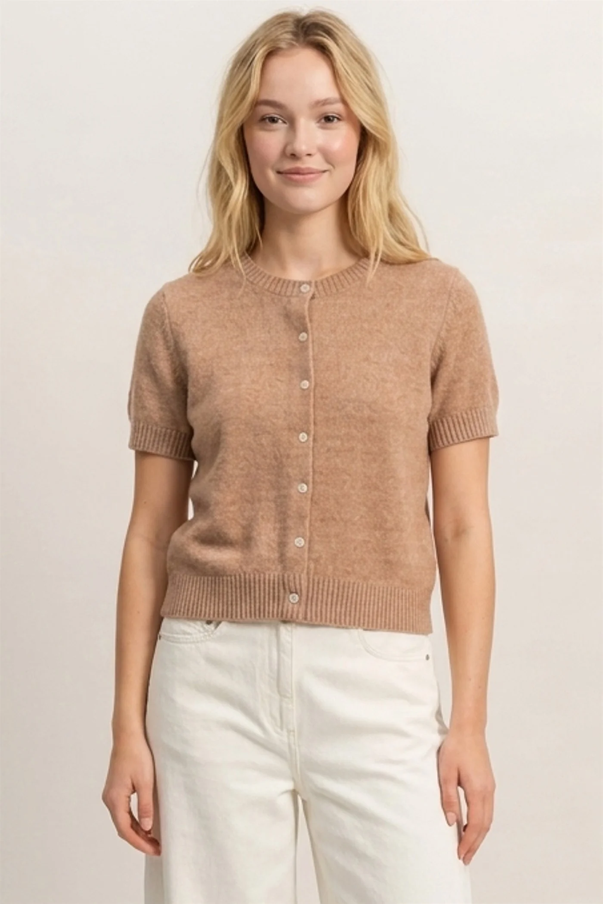 Hyfive Sweetly Buttoned Knit Top – Classic Charm with a Flattering Fit