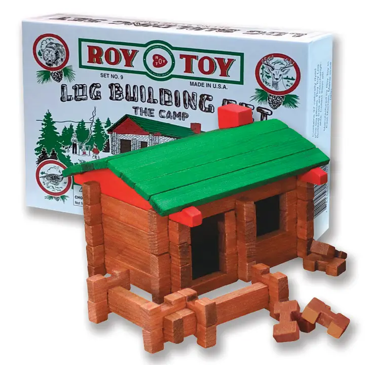 Faire Roy Toy 1930’s Original Camp – Classic Real Wood Building Set    FAIRE