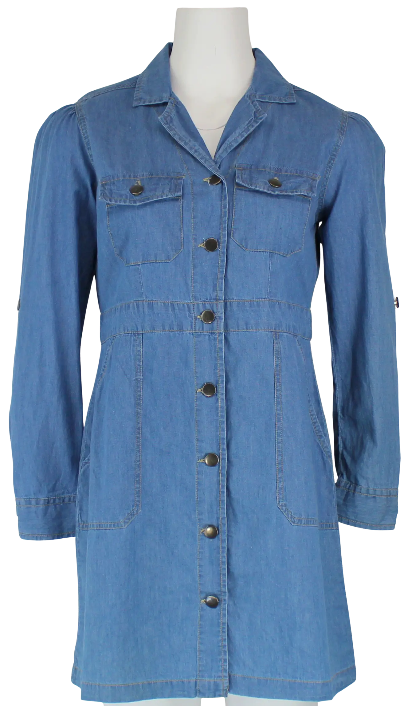Keren Hart Kathy Denim Dress – Button-Down Denim Dress  DENIM-XL  KEREN HART