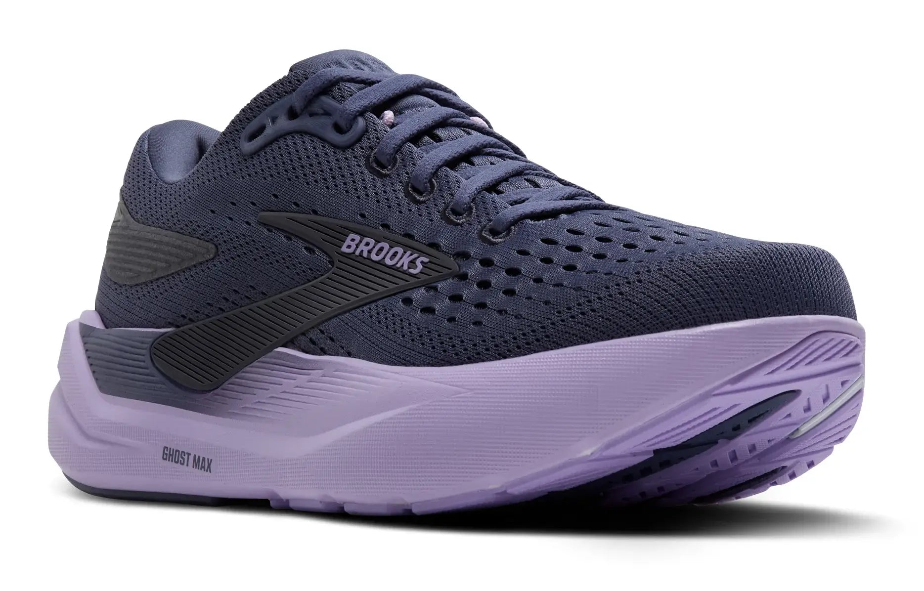Women's Brooks Ghost Max 3 – Cushioned Road Running Shoe  NIGHSHADOW/EBONY/PURPLE / D / 10  BROOKS