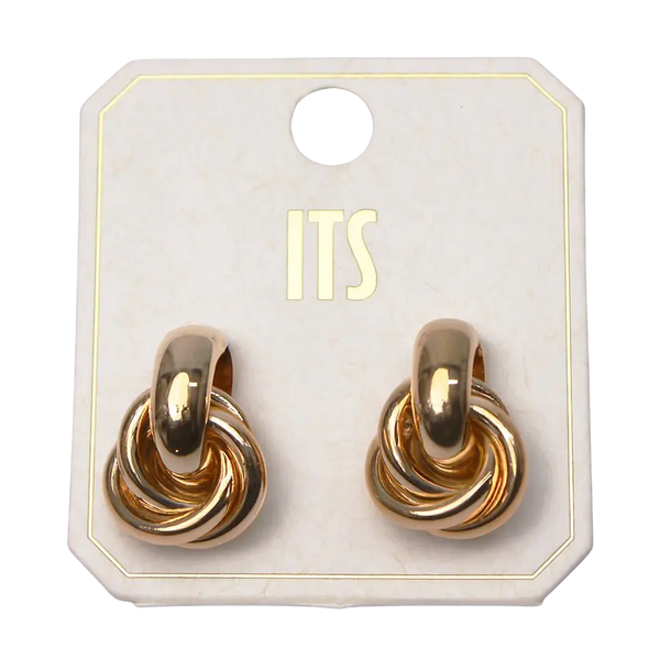 Joia Accessories Nora Twist Post Earrings – Classic Gold Twist Design
