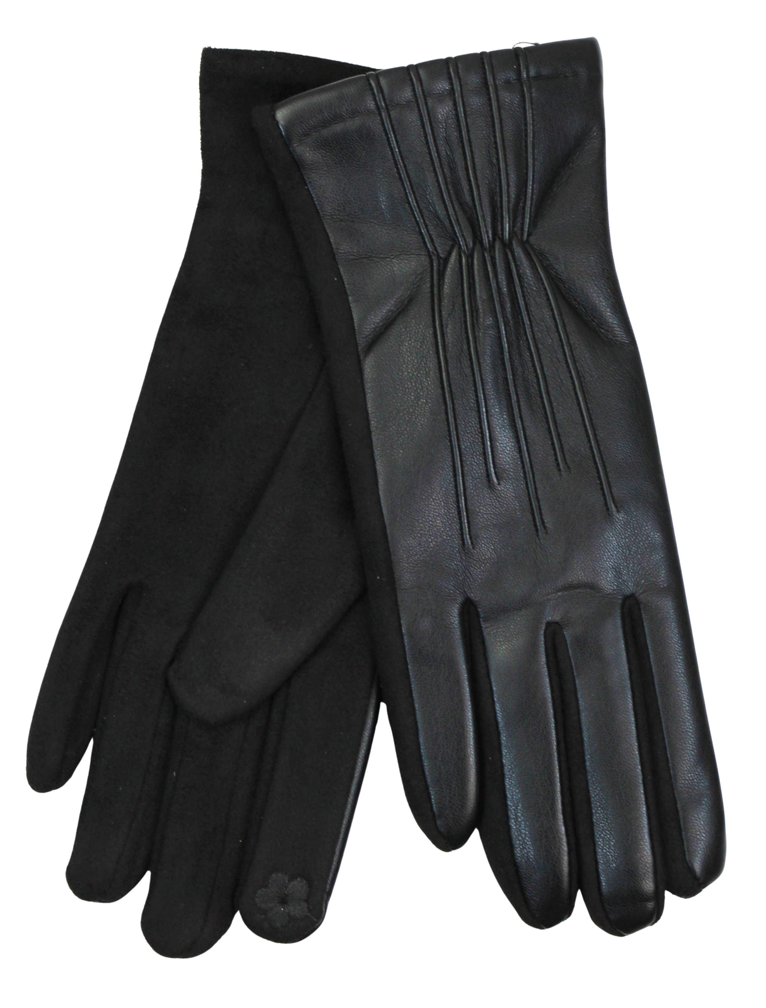 Joia Classicweave Leather Gloves – Elegant Winter Essentials  BLACK  JOIA TRADING CO.