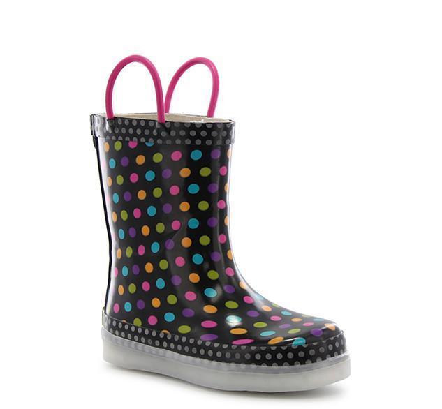 Diva Dot Multi Led Rain Boots Check for local delivery - Joy-Per's Shoes