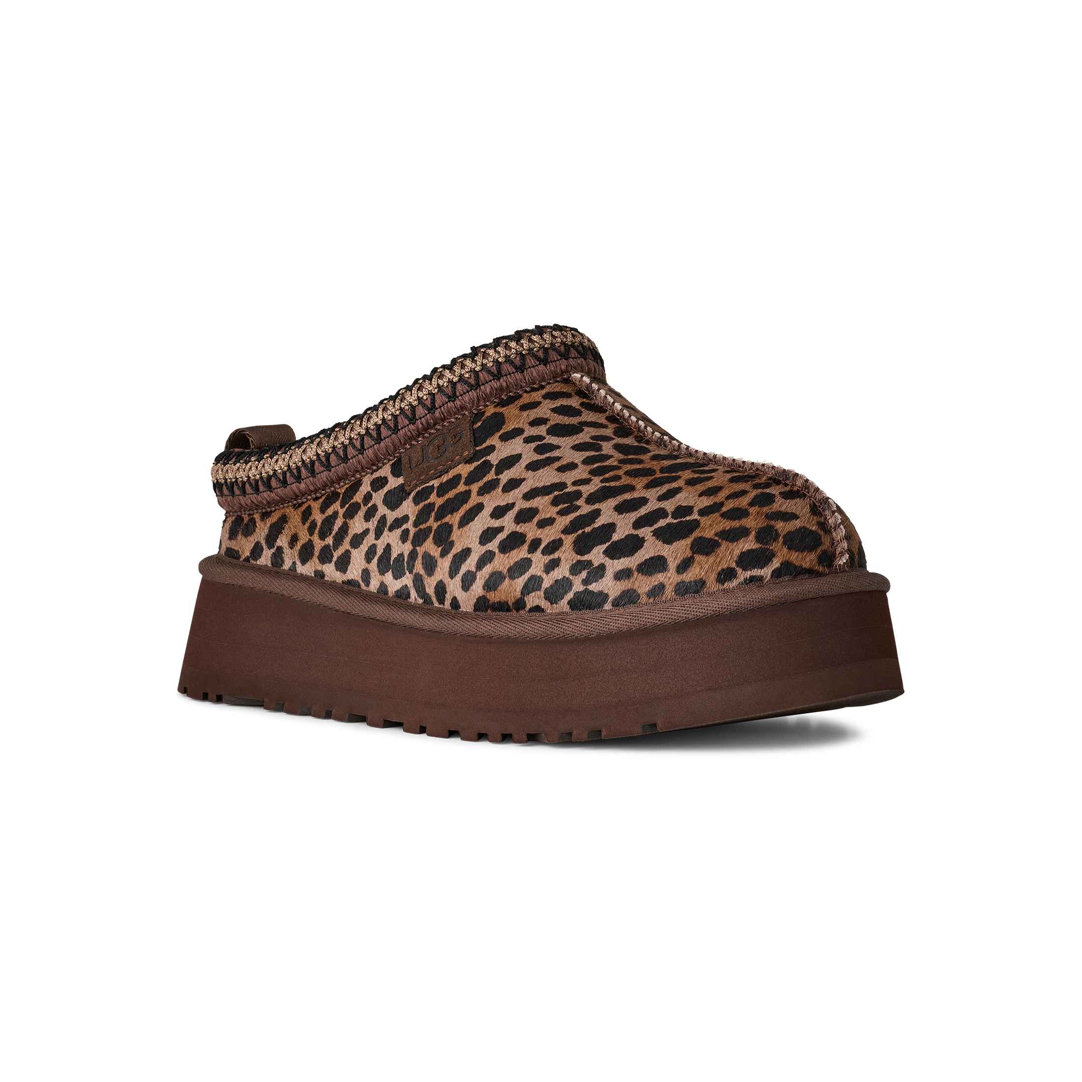 Women's UGG Tazz Caspian – Bold Calf Hair Platform Slipper  BURNT CEDER / 10  UGG