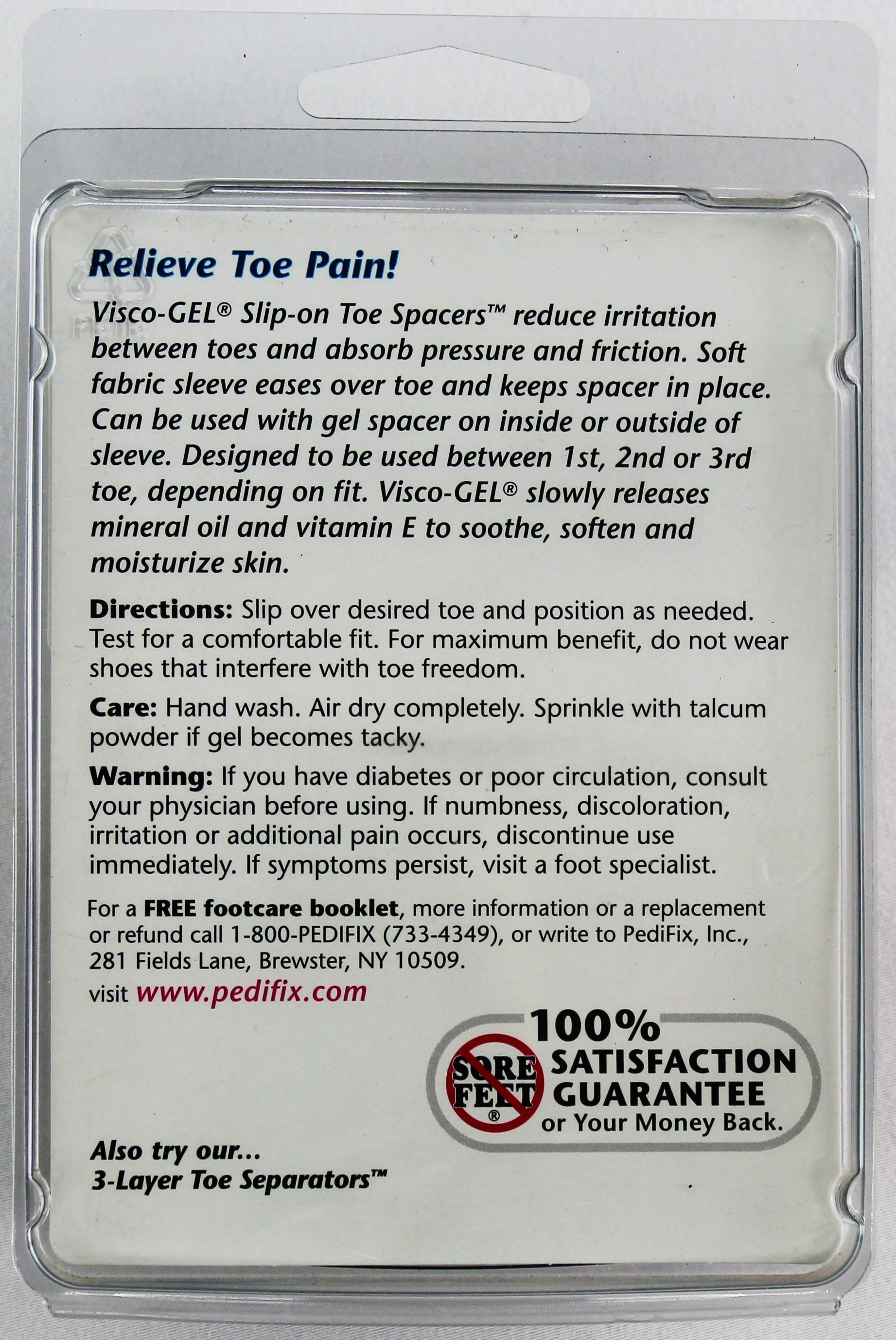 PediFix Visco-GEL Slip-On Toe Spacers – Soothing Relief & Alignment Support    PEDIFIX