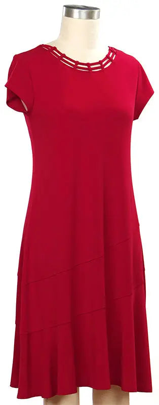 L. Hamrick Tamra Timeless Dress – Elegant Stretch Knit Dress  HOLLYWOOD / XL  L HAMRICK