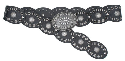 Joia Sunburst Oval Disc Hip Belt – 60mm Western Style