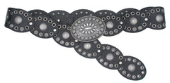 Joia Sunburst Oval Disc Hip Belt – 60mm Western Style    JOIA TRADING CO.