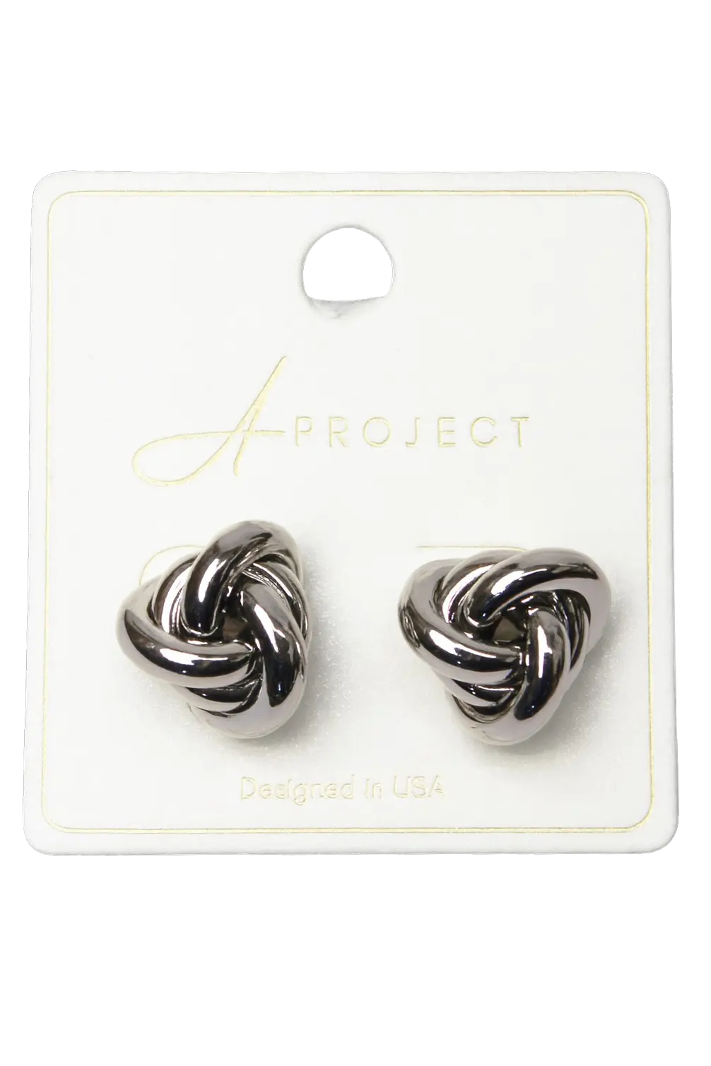 Joia Accessories Evelyn Twist Post – Elegant Knot Design Earrings    JOIA TRADING CO.