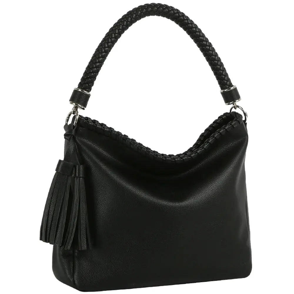 Joia Accessories Josephine Tassel Shoulder Bag – Stylish Everyday Tote    JOIA TRADING CO.