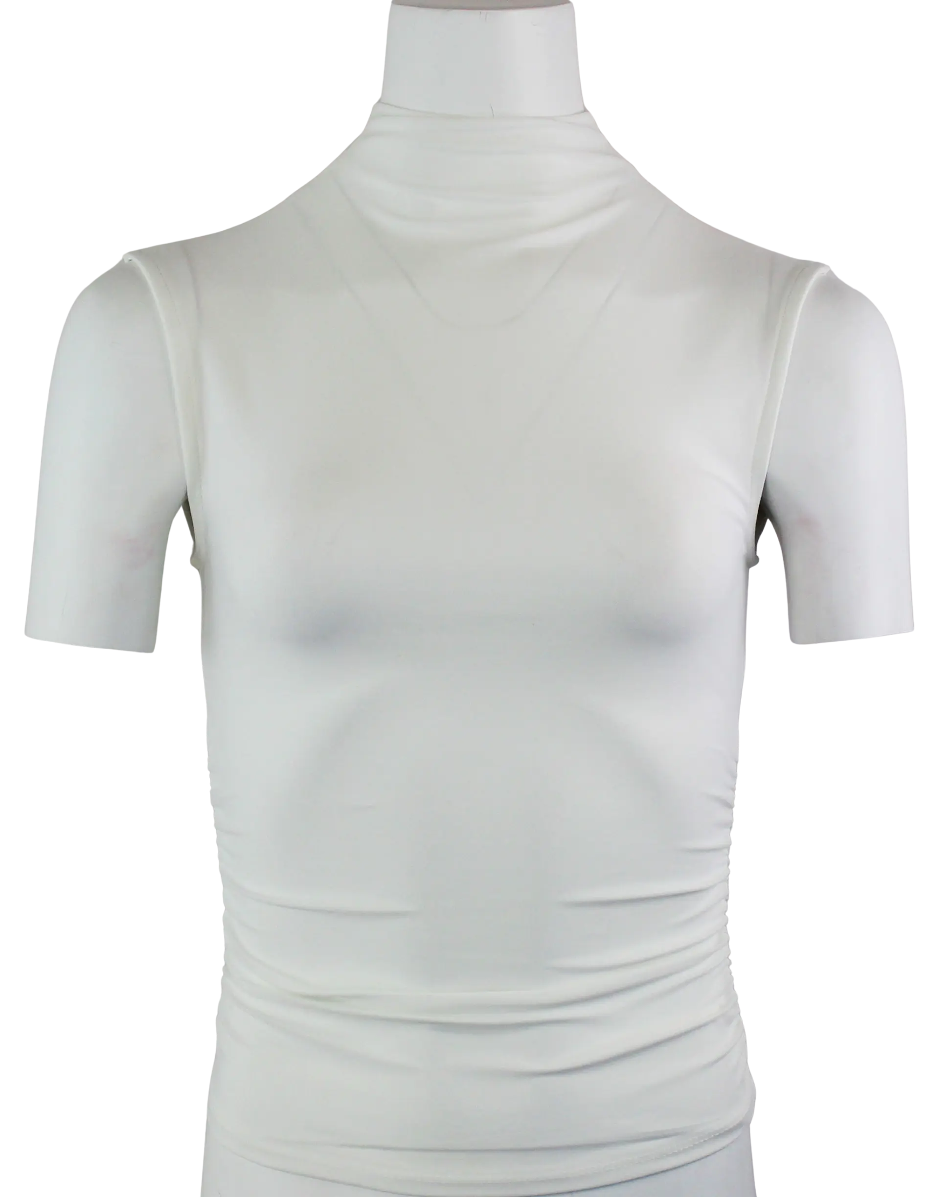 Timing Inc. Katie High Neck Top – Sleek Sleeveless Fitted Stretch Essential  IVORY-L  TIMING INC