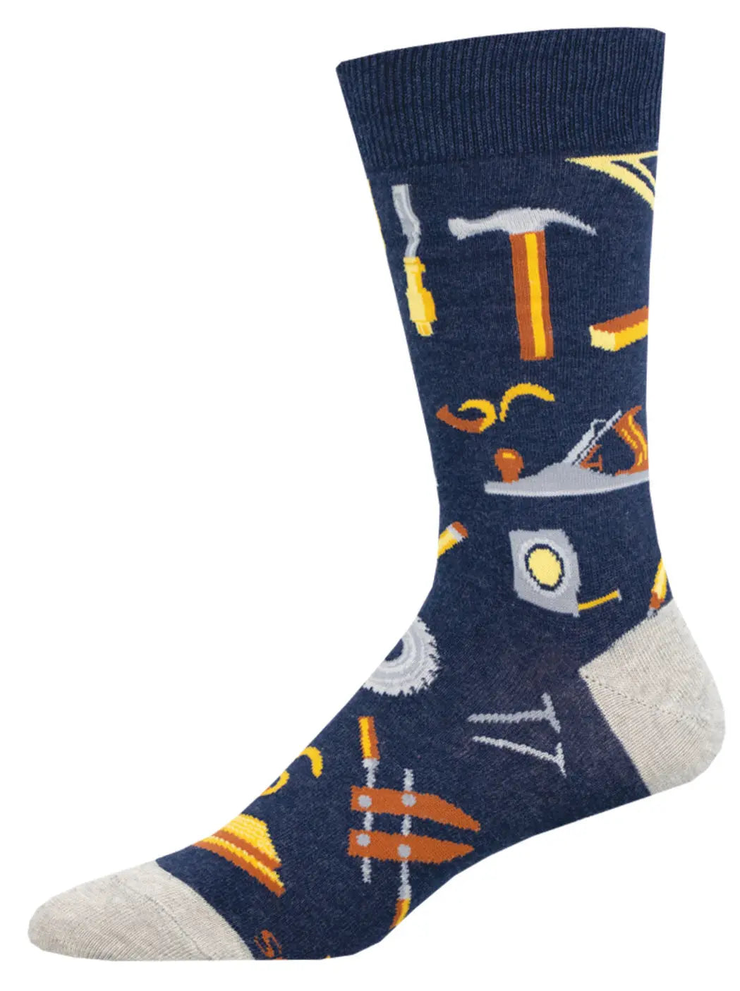 Men's SockSmith Can You Fix It Socks – Fun Tool Novelty Crew    SOCK SMITH