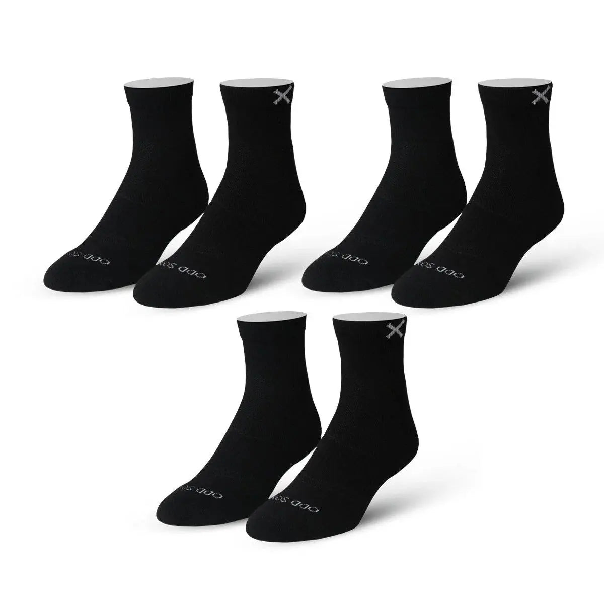 Women’s Odd Sox Basix Quarter Socks (3-Pack) – Lightweight Everyday Essentials  BLACK-OS  ODD SOX