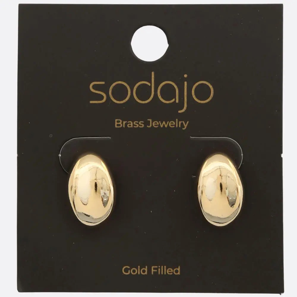 Joia Accessories Colette Gold Post Earrings – Minimalist Chic Style    JOIA TRADING CO.