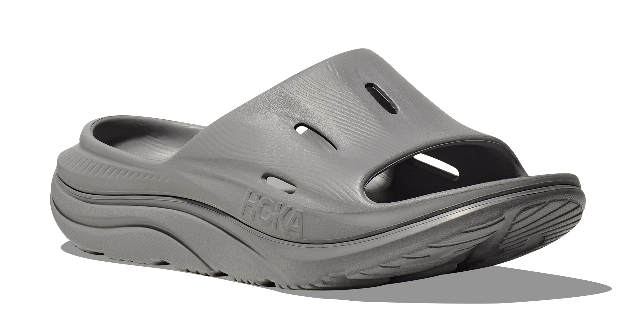 Unisex Hoka Ora Recovery Slide 3 – Ultimate Comfort & Recovery  GREY/GREY / M13  HOKA