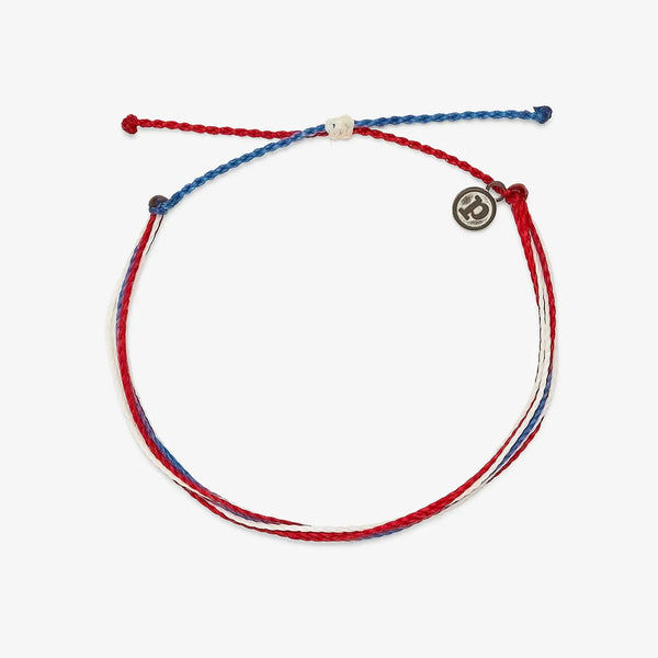 Pura Vida Home For The Troops Charity Anklet – Patriotic Red, White & Blue Jewelry
