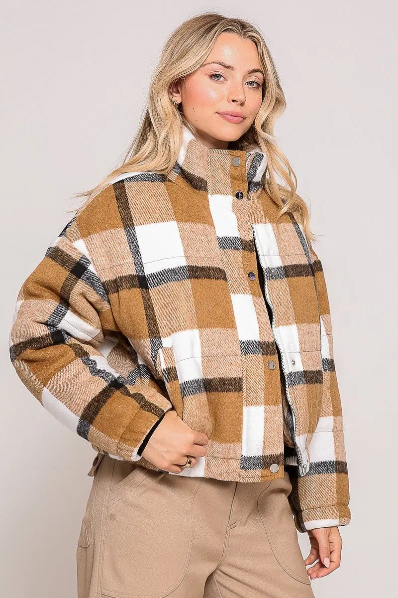 Sunrise Plaid Jacket    TIMING INC