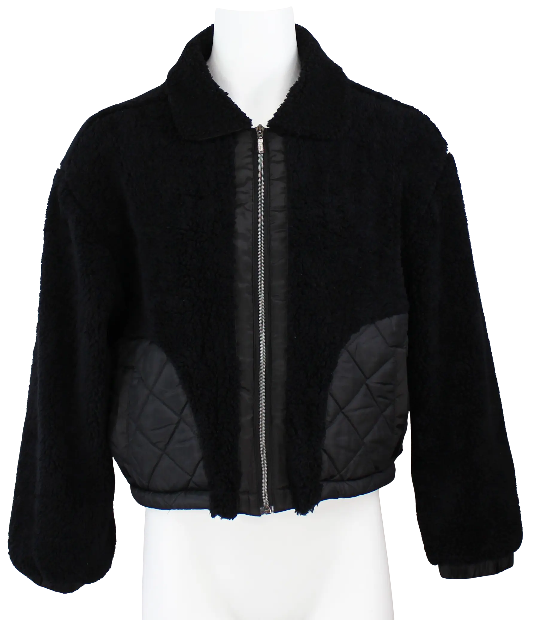 Keren Hart Snow Barbie Jacket – Sherpa Fleece & Quilted Contrast Style  BLACK-XL  KEREN HART