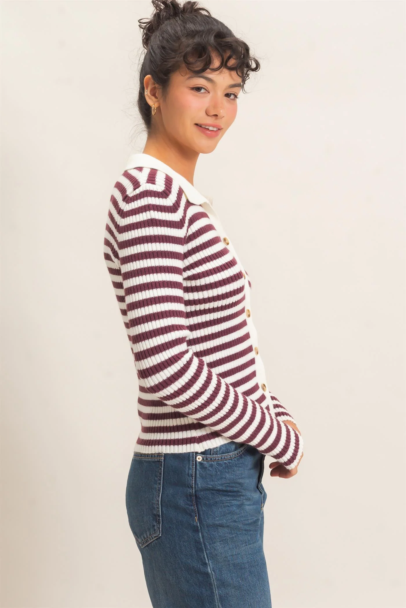 Hyfive Main Street Polo Top – Classic Stripe Polo with a Modern Fit